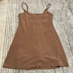 Abercrombie & Fitch Brown Exercise Mini Dress with Shorts (Size Small Petite)
